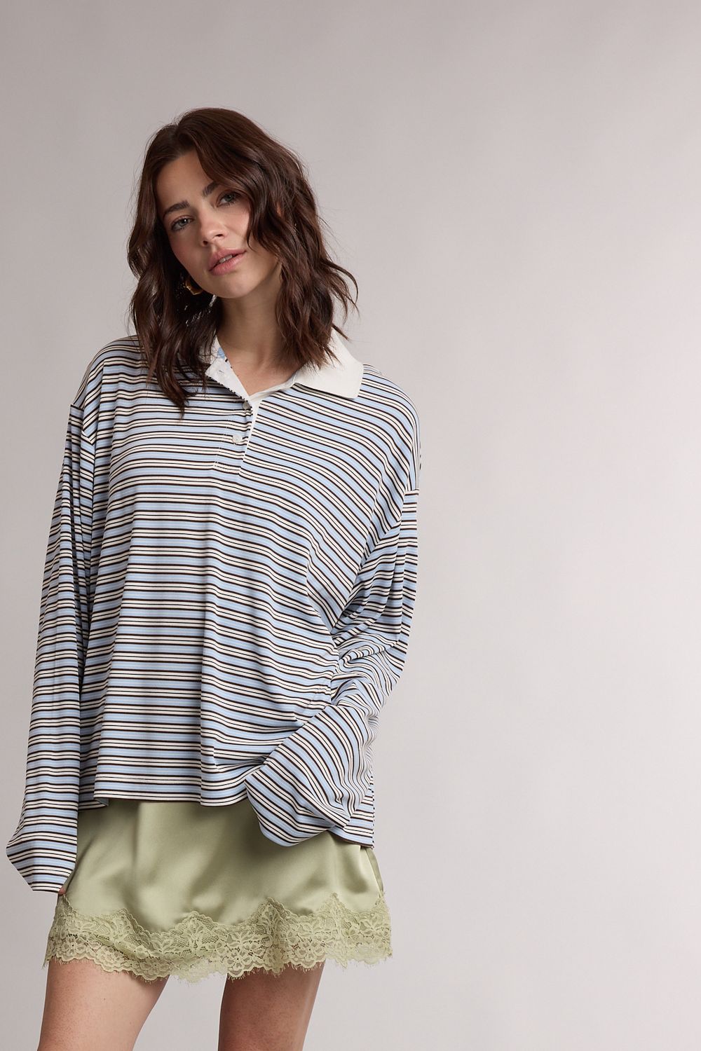 The Stripe Polo, Colour: Blue, Size: Small