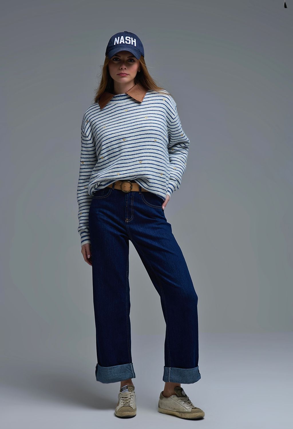 Dark Cuffed Denim
