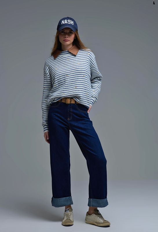 Dark Cuffed Denim