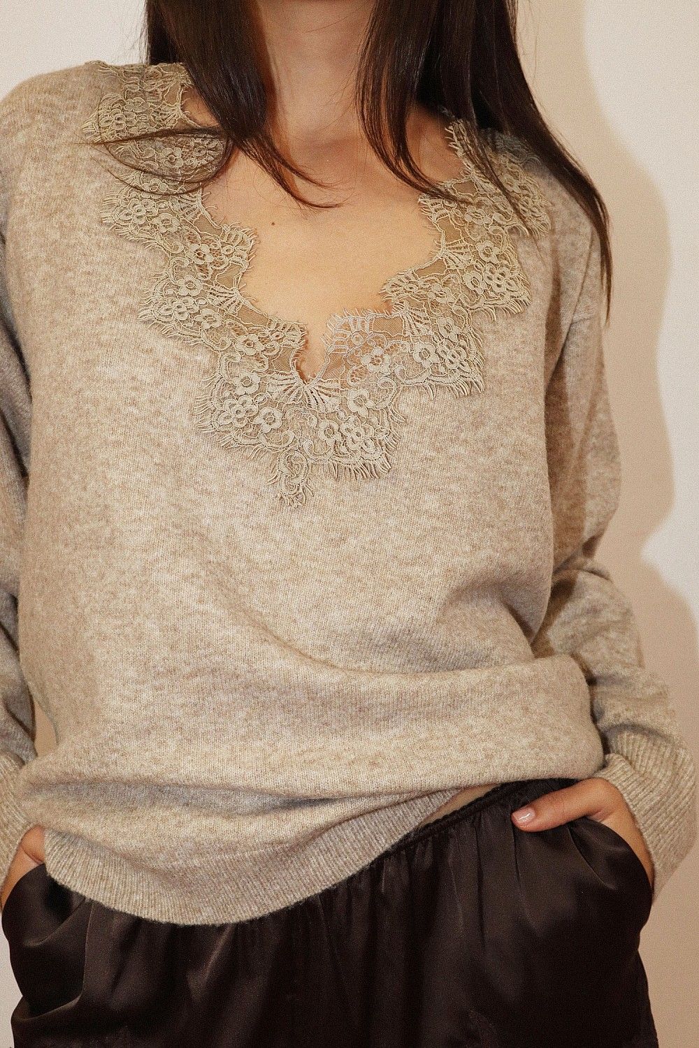 Lace Detail Sweater