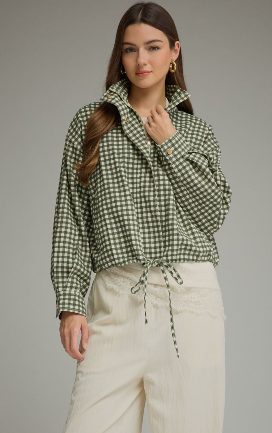 Green Gingham Jacket