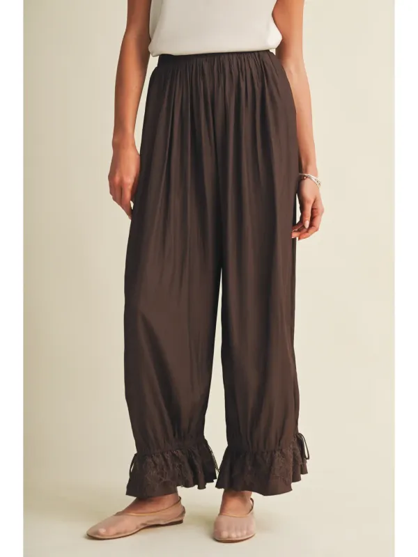 Lace Trim Pants