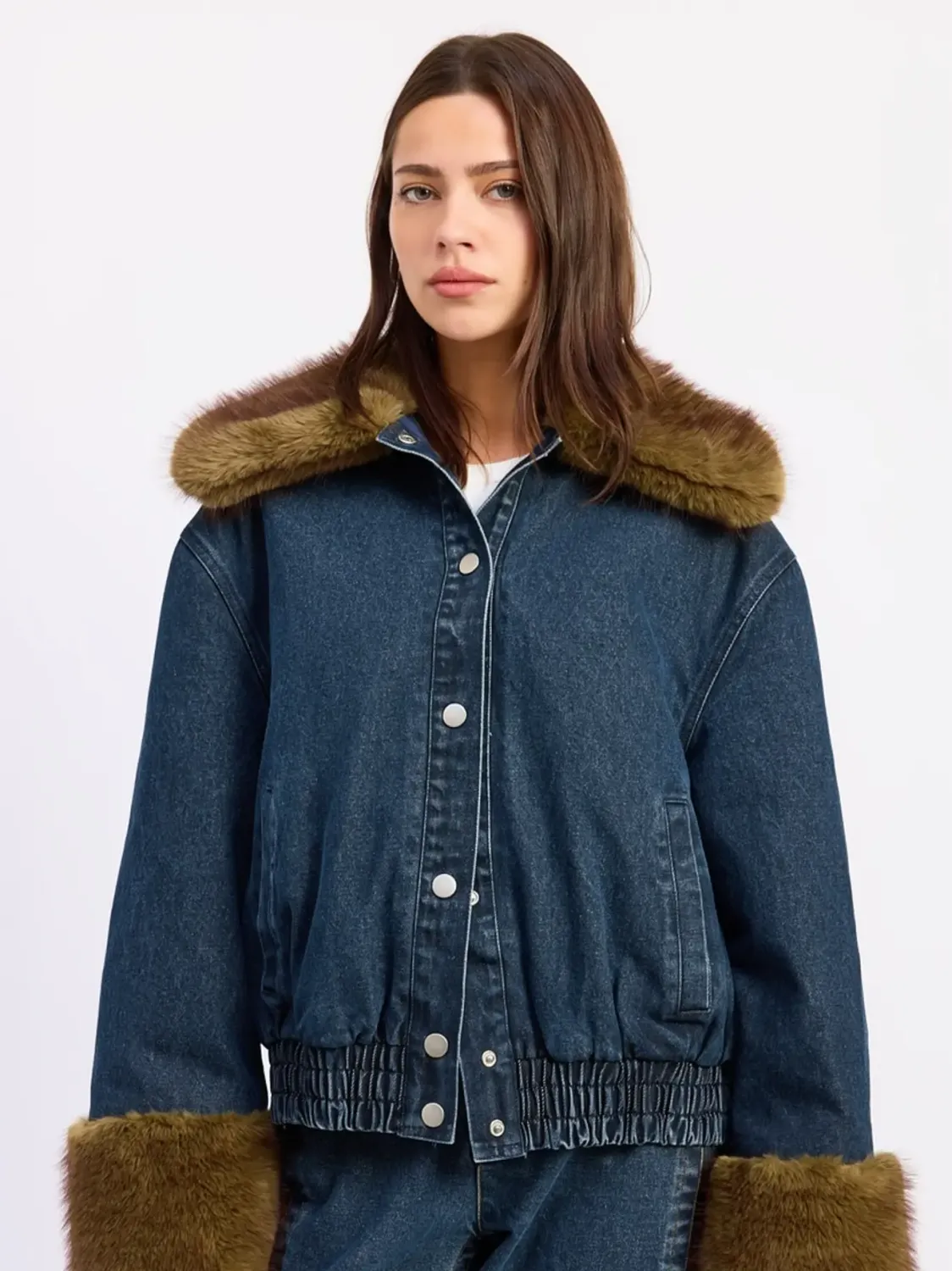 Fur Denim Jacket