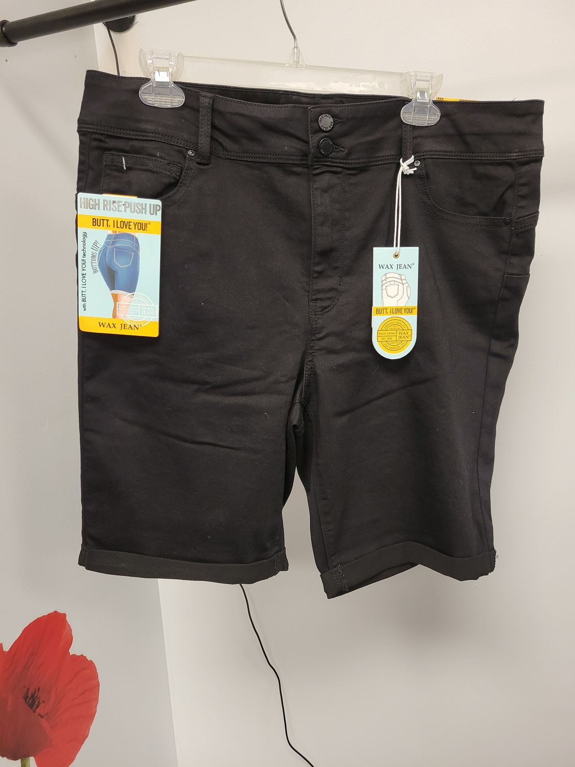 Dark Denim High Rise Shorts (New)1X-3X, Size: 1X