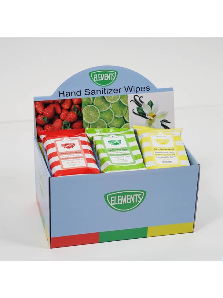 Elements Hand Sanitizer Wipes (20 ct), Color: Lime