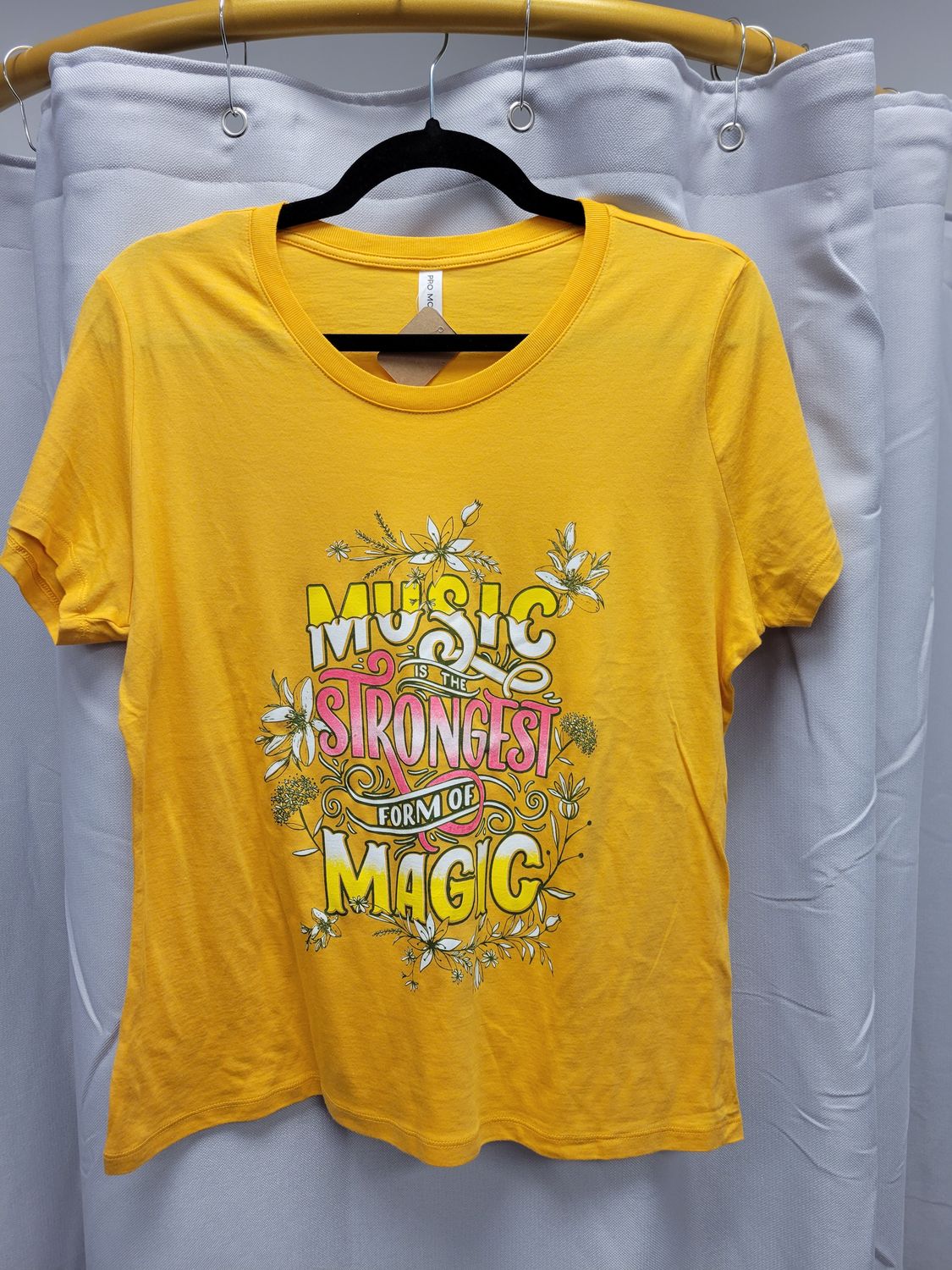 Yellow Graphic Tshirt Music Strongest (New) , Size: S
