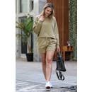 Khaki Top and Shorts Set, Size: S