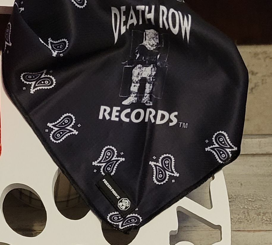 Death Row Logo Bandana, Color: Black, Size: S