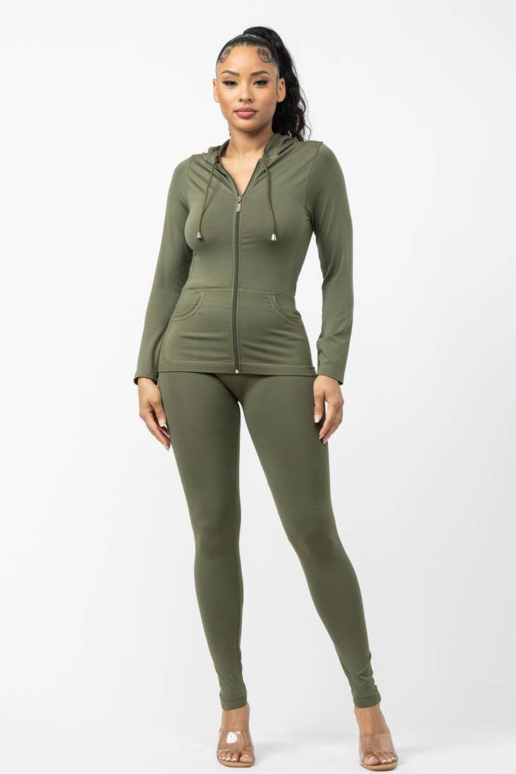Olive Jogger Set, Size: S/M