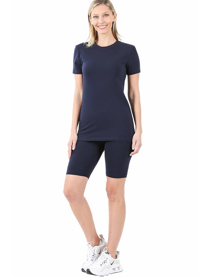 Navy Top and Biker Short Set *NEW*, Size: S