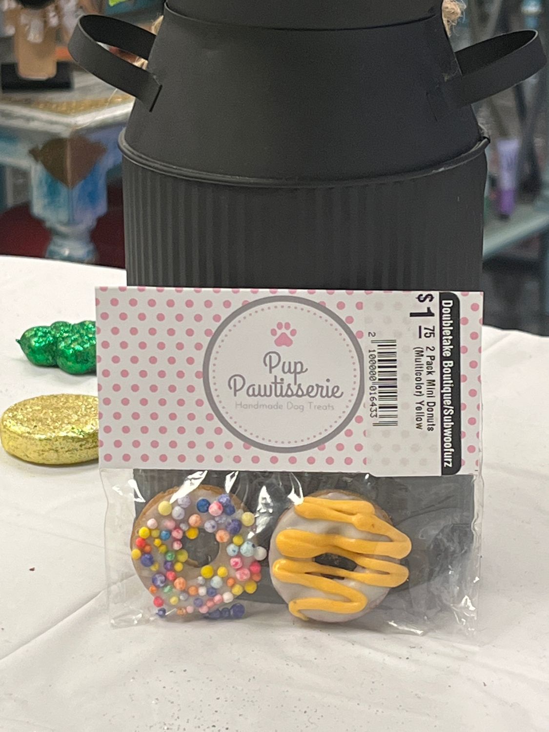 2 Pack Mini Donuts (Multicolor), Color: Yellow