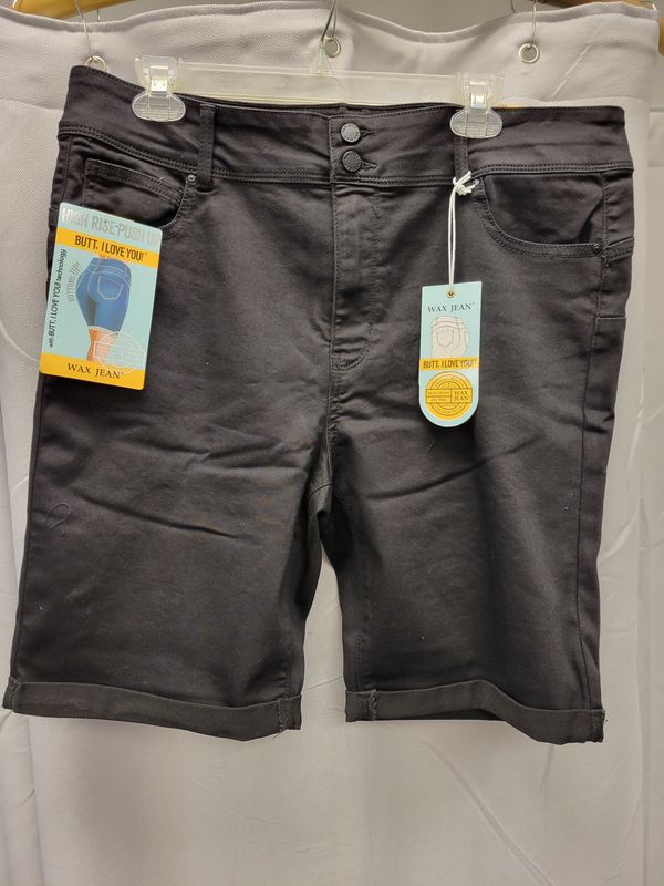 Dark Denim High Rise Shorts (New)1X-3X