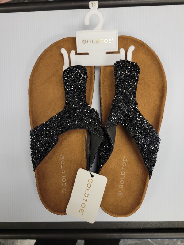 Black Rhinestone Sandal (New)