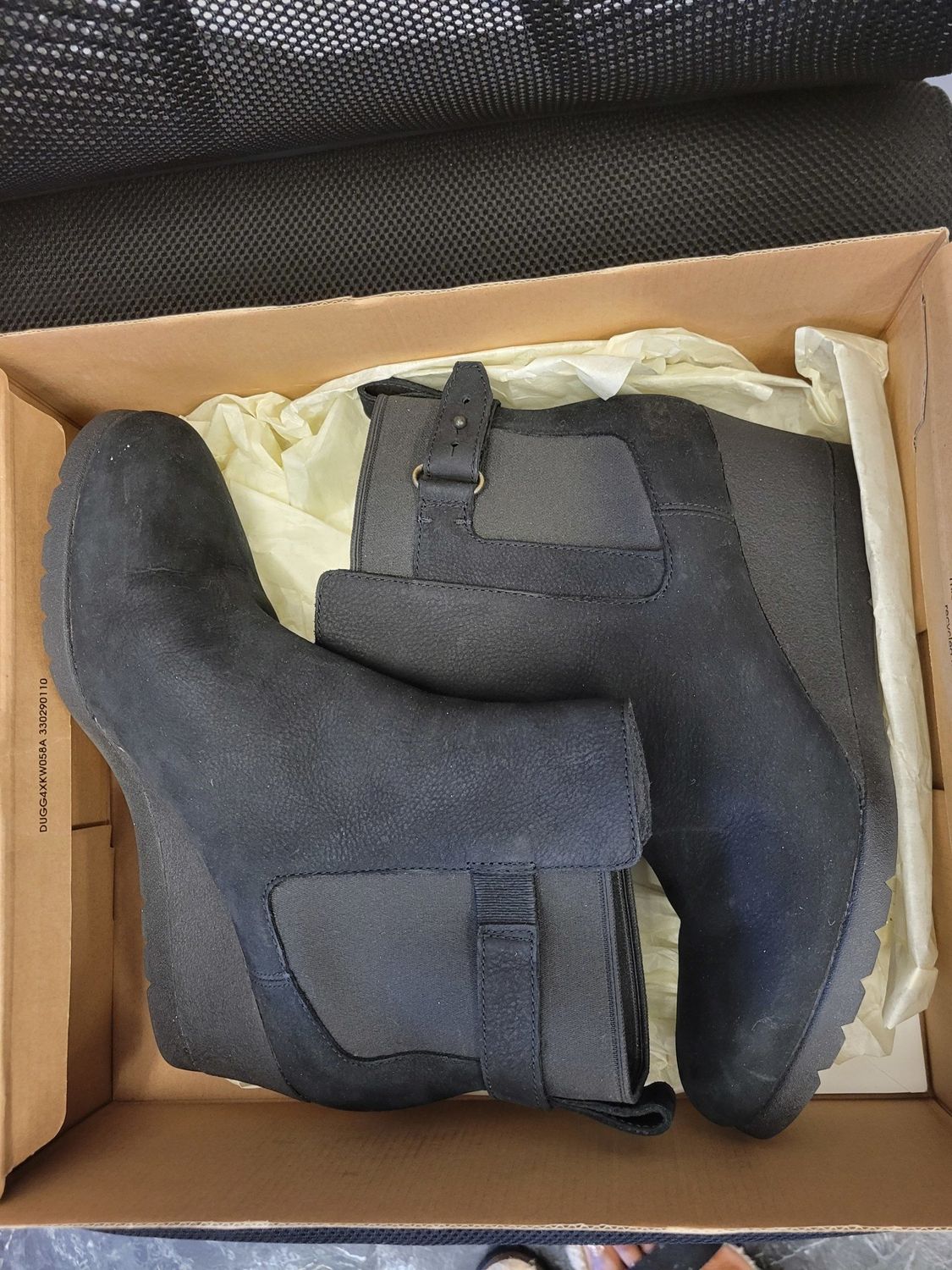 Ugg Blk Wedge Ankle Boot (9.5)