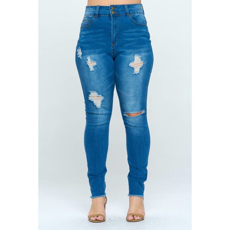 Plus Size Double Waistband Jeans (New)