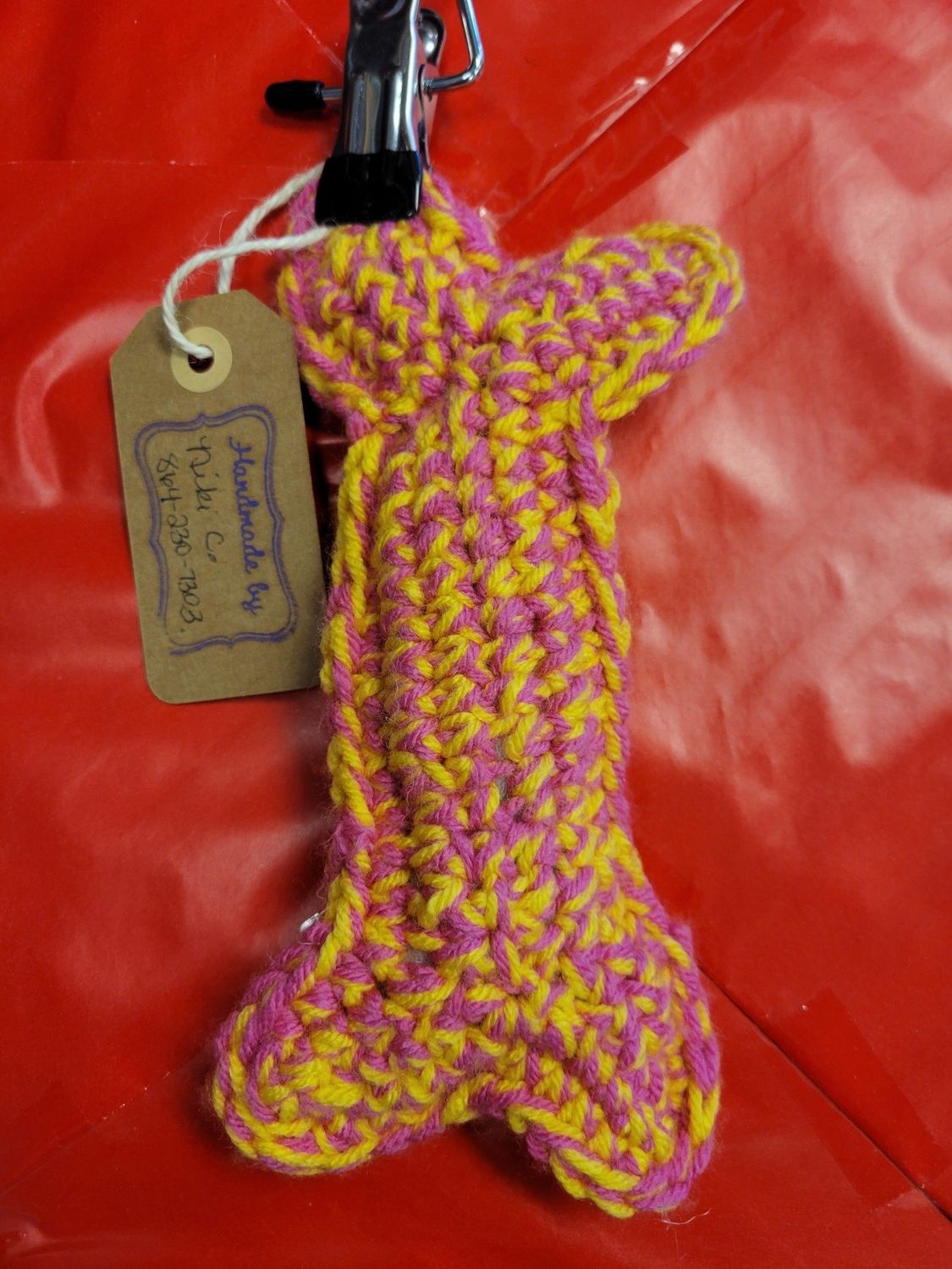 Crochet by Niki (Pink/Yellow Bone Toy)