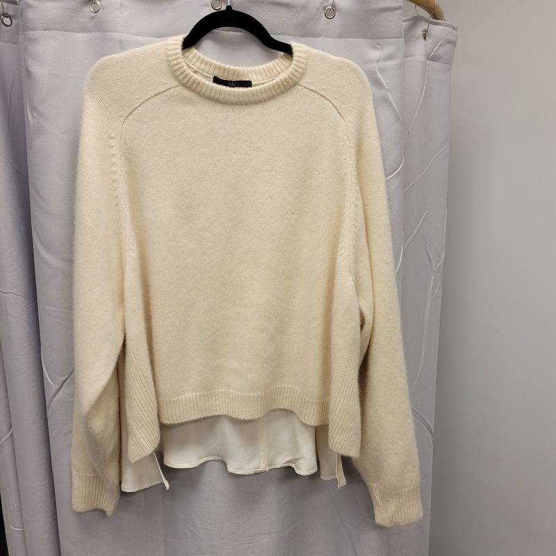 Tibi New York Cream Cashmere and Silk Sweater (M/L)