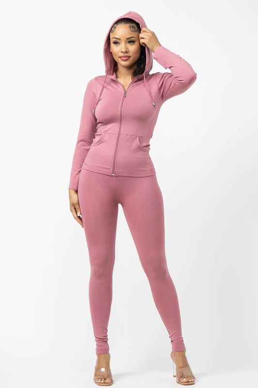 Mauve Plus Size Jogger Set