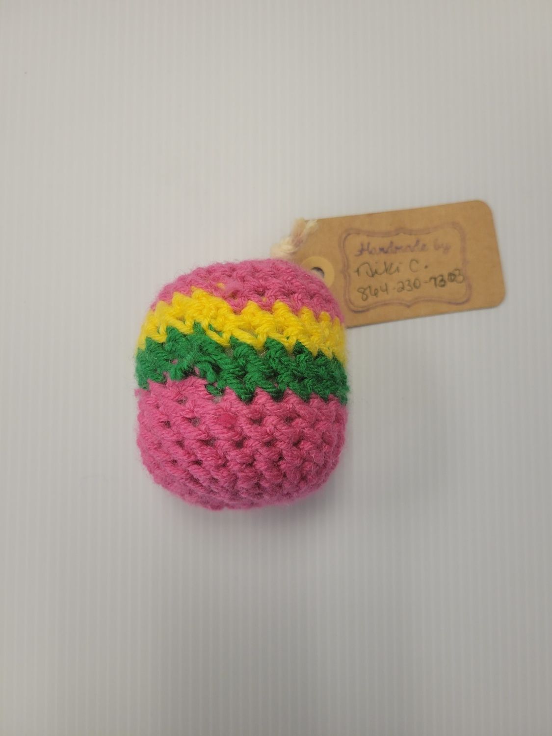 Crochet by Niki (Pink Striped Ball)