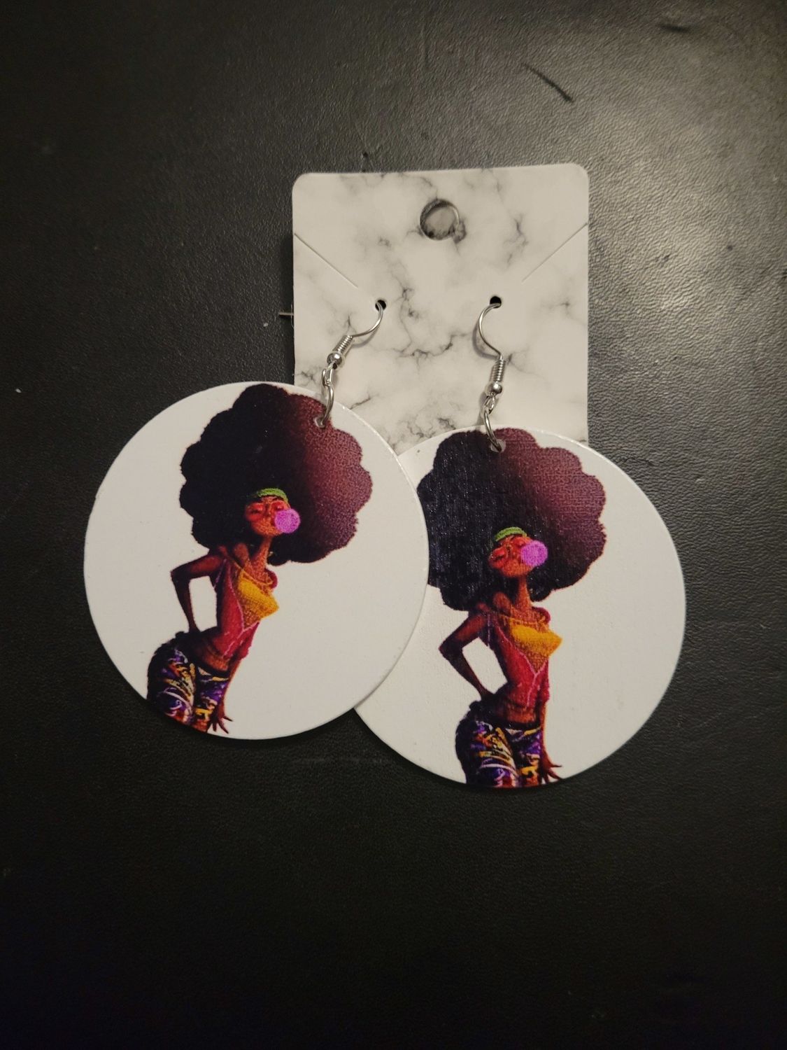 Round African Art Earrings (What&#39;s Poppin)