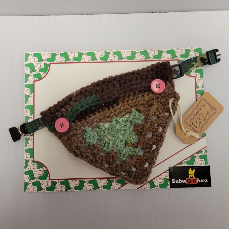 Crochet Dog Bandana w/ Collar