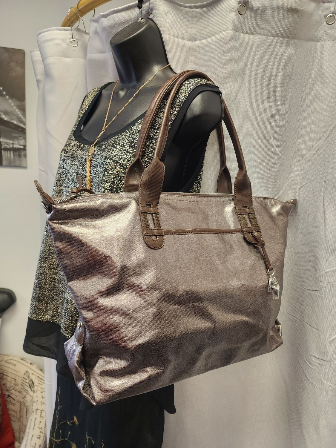 Stella &amp; Dot Metallic Tote Bag (New!)