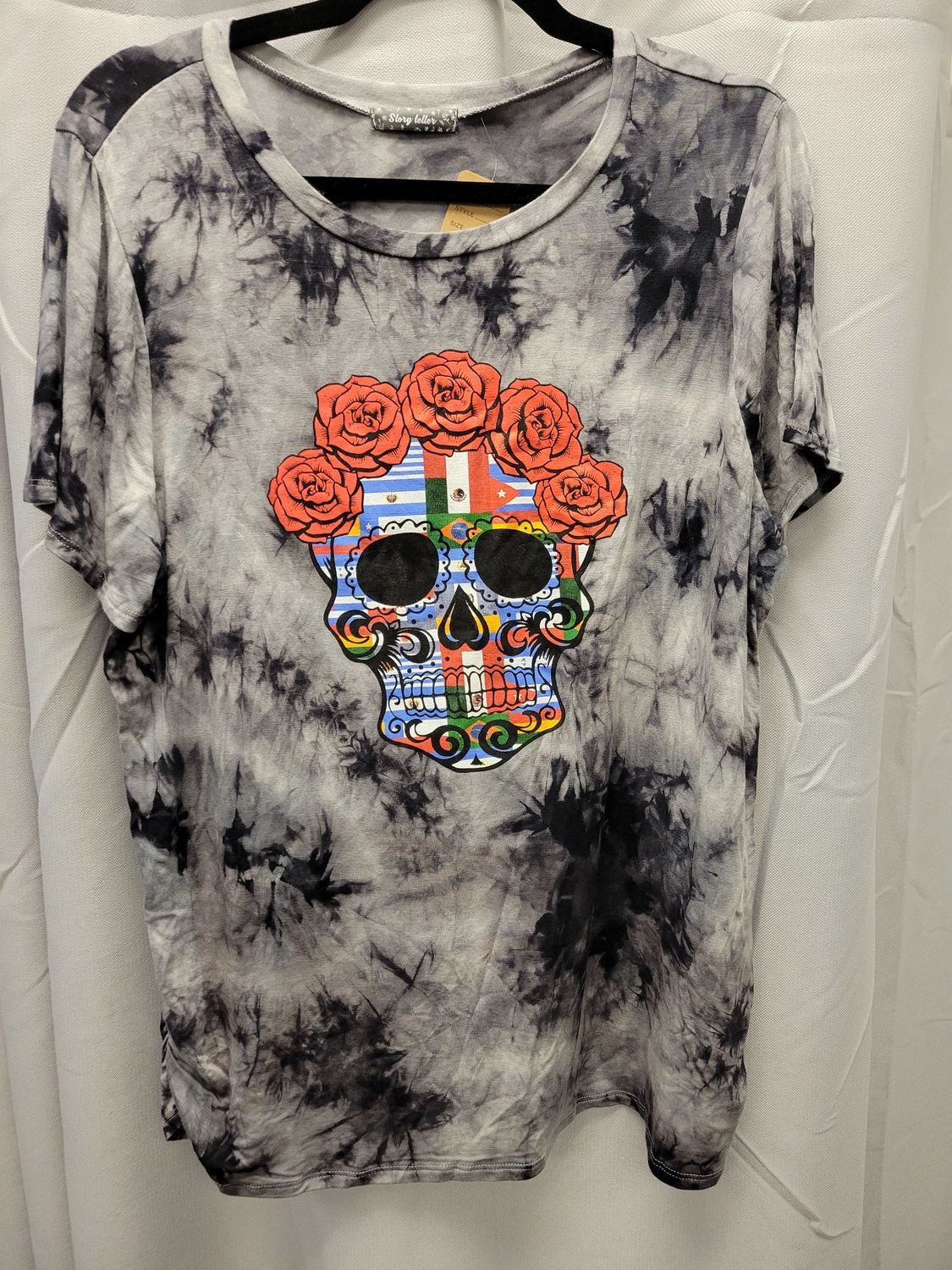 Tie Dye Skull Graphic Tee(3X)New