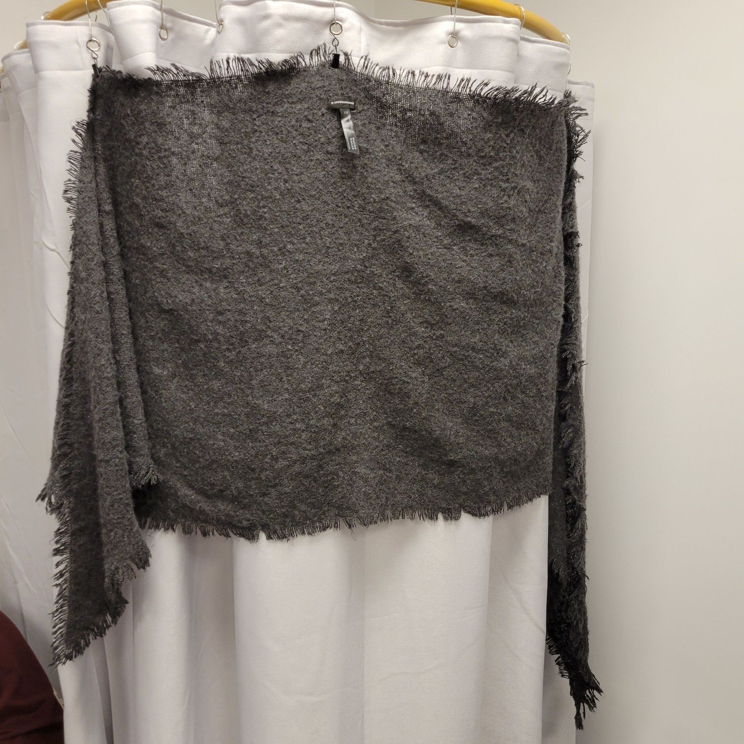 Charcoal Gray Mohair Wrap/Scarf (OS) Pre-owned