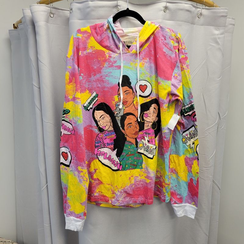 Blessed Melanin Queen Plus Size Tie-dye Hoodie (2X) NWT