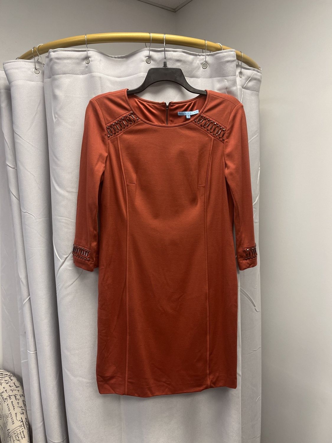 Antonio Melani Long Sleeve Midi Dress (12) Pre-owned