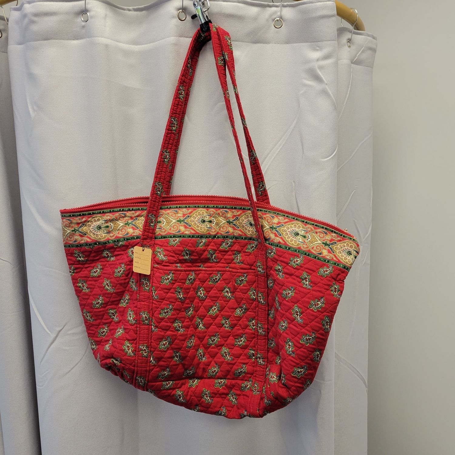 Vera Bradley &quot;Retired&quot; Red Paisley Grand Tote
