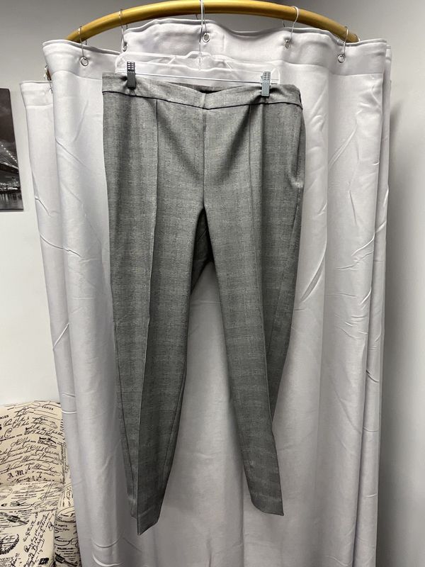 Talbots Gray Plaid Pants (14) Pre-owned