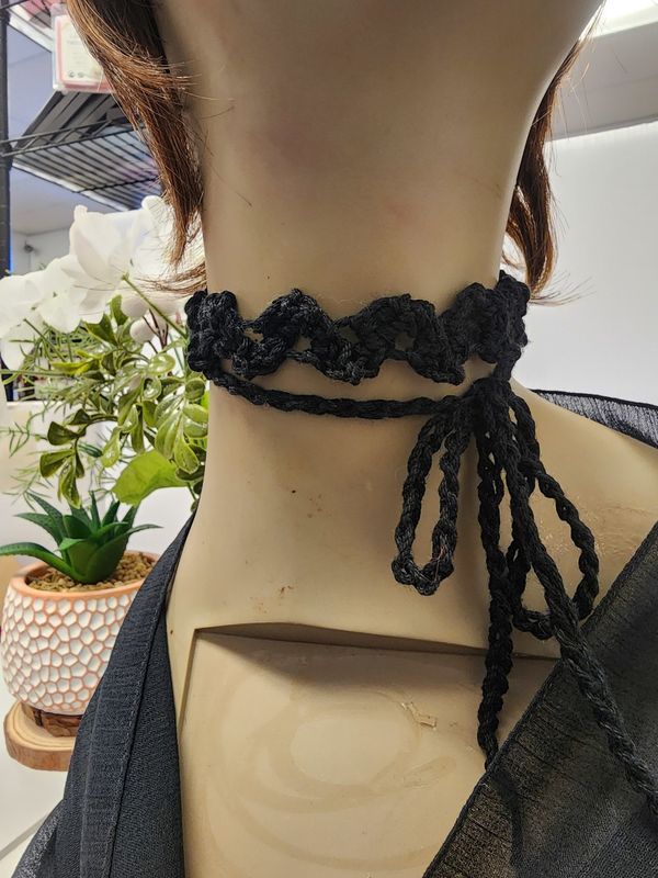 Crochet Cotton Choker Necklace
