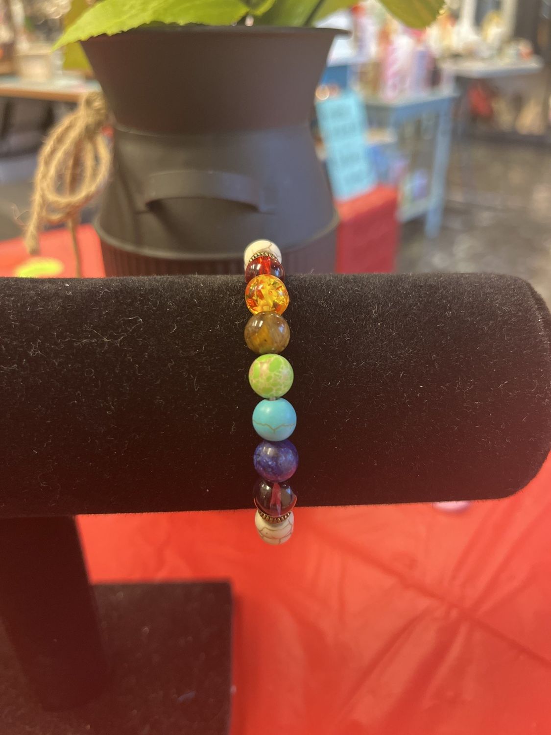 White Howlite Bracelet and Chakra Healing Stones &quot;NEW&quot;