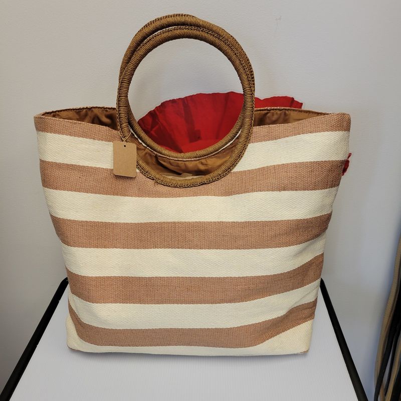 Neiman Marcus Straw Woven Tote Purse (Pre-owned)