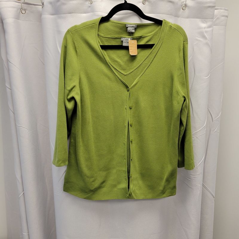 Ann Taylor Green Tank and Sweater Set (XL) Pre-owned