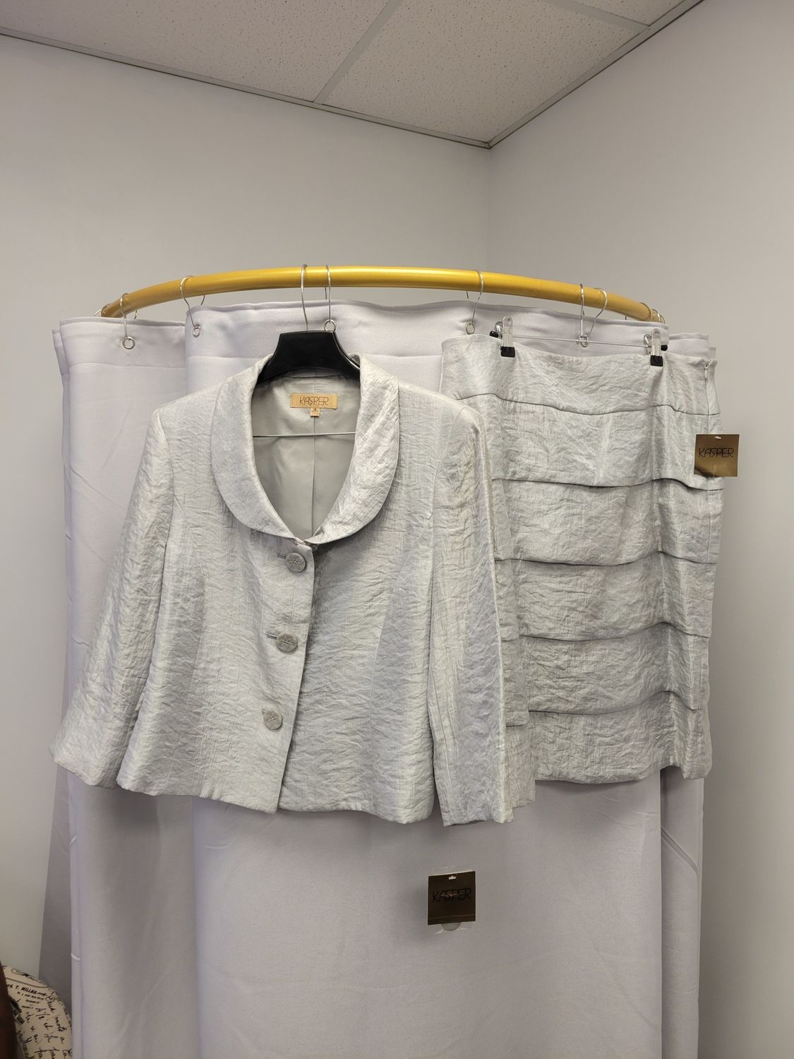 Kasper Silver 2 pc formal NWT(14)