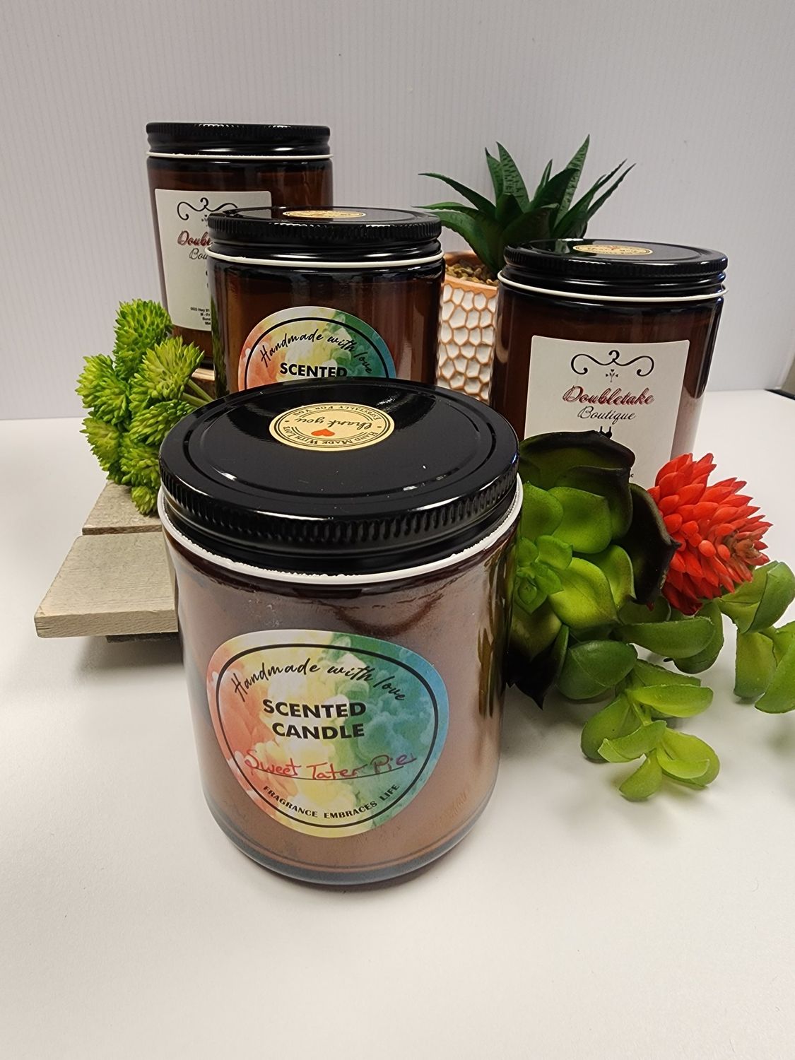 Doubletake Handmade Scented Candles (8oz)- Sweet Tater Pie
