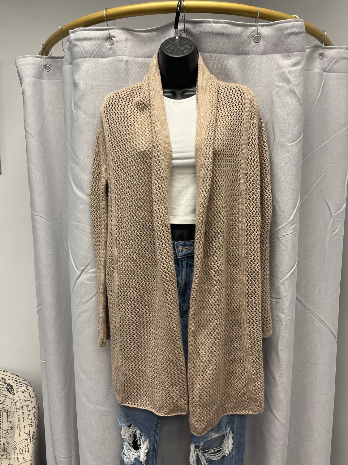 Sisters Light Brown Cardigan (S) Pre-owned