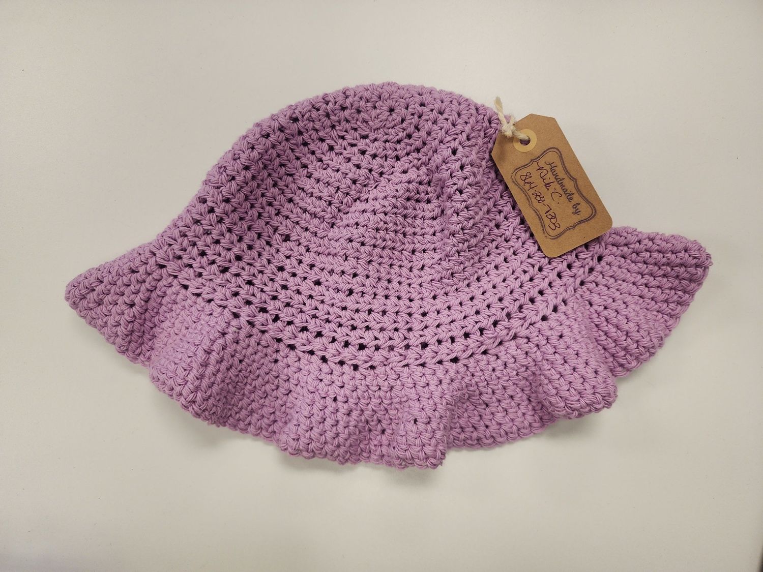 Crochet Lavender Floppy Bucket Hat (OS)