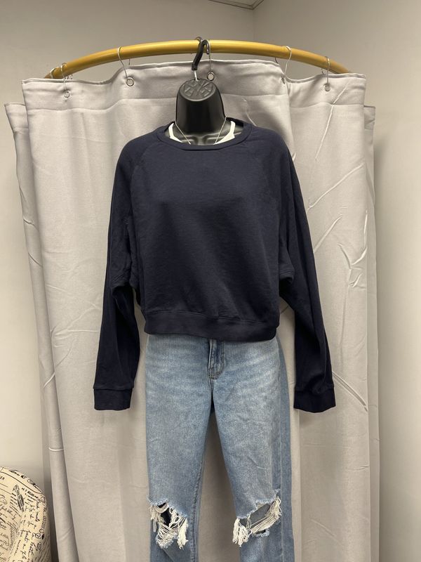 Acne Cropped Crew Neck Sweatshirt (M) Pre-owned