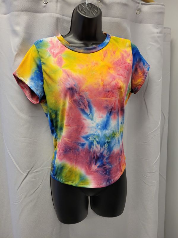Multi-colored Tie Dye Tee (new) (M)