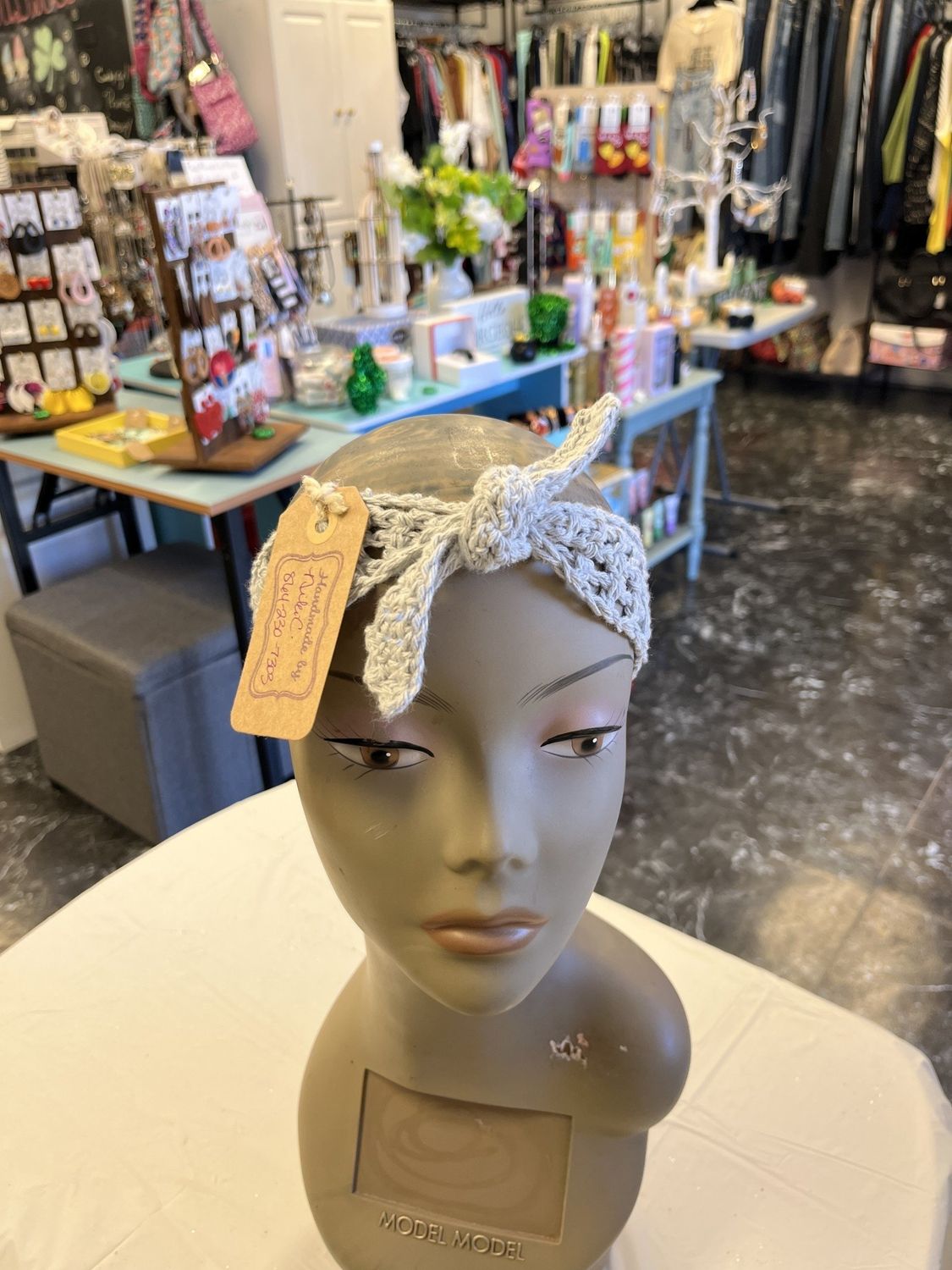Crochet Gray Headwrap