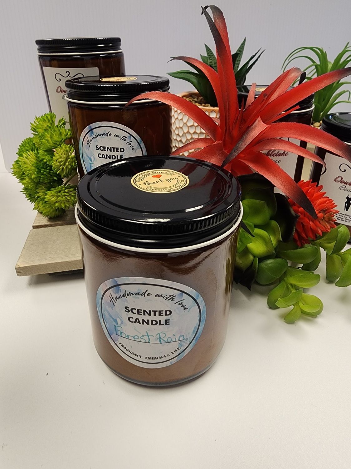 Doubletake Handmade Scented Candles (8oz)- Forest Rain