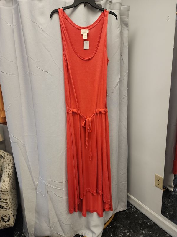 Andrea Jovine Melon Hi-Lo Maxi Dress (M) Pre-owned