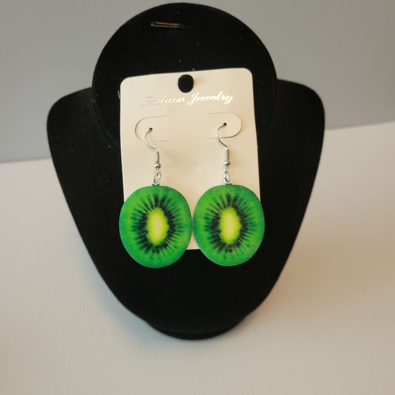 Sliced Kiwi Earrings