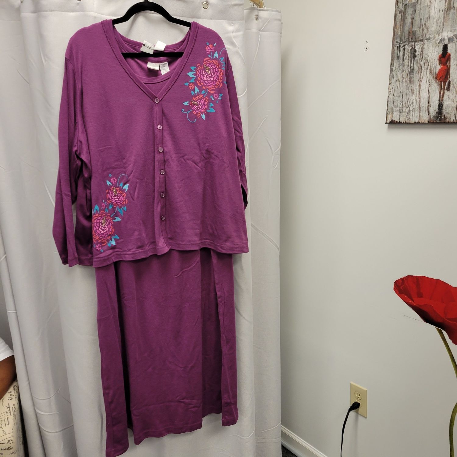 Roaman&#39;s Dress and Cardigan Set (3X) NWT