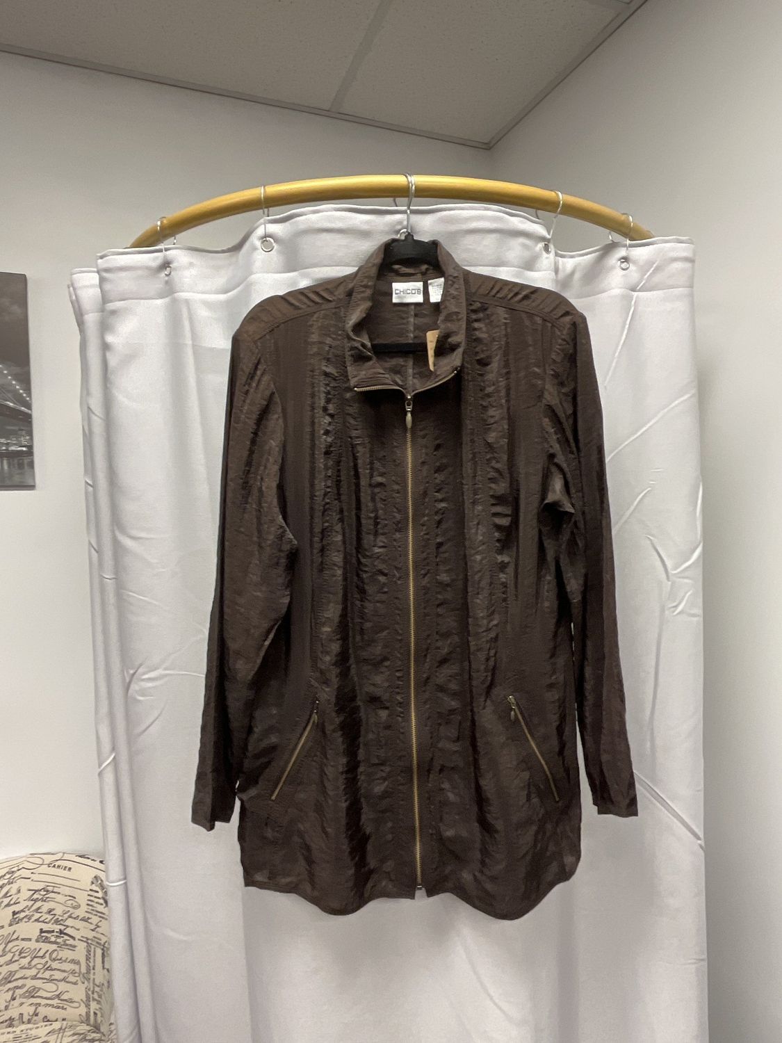 Chico&#39;s Brown Lightweight Jacket (3) Pre-owned