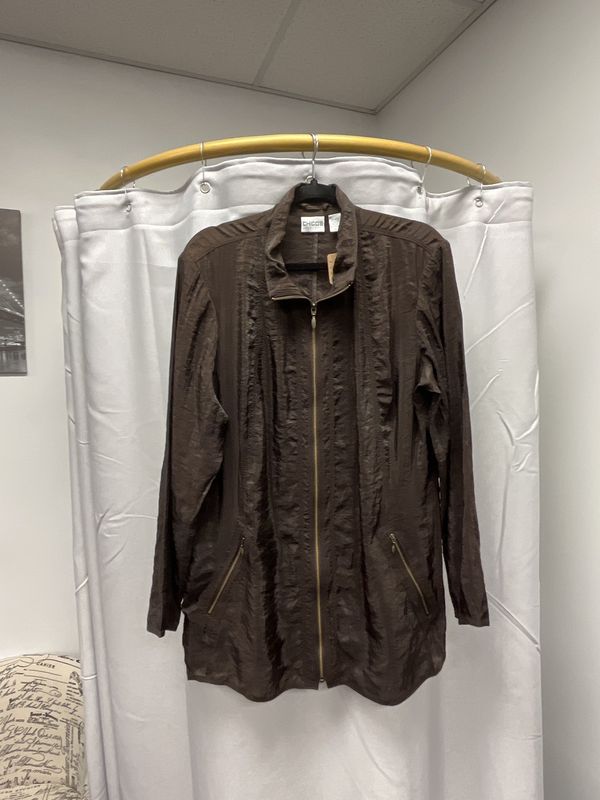 Chico&#39;s Brown Lightweight Jacket (3) Pre-owned