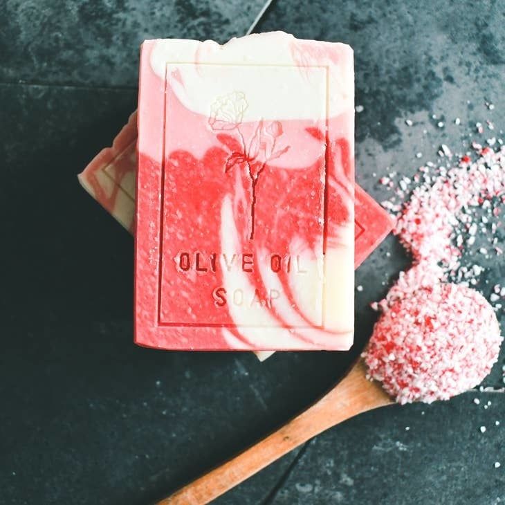 Candy Cane- Olive Oil Soap (6oz.)